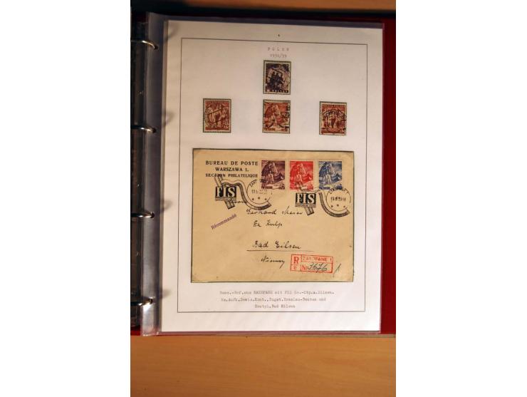  1840/1990, ungebrauchte, postfrische und gestempelte Sammlung mit vielen Briefen ab Vorphila und Russland in Polen gebraucht