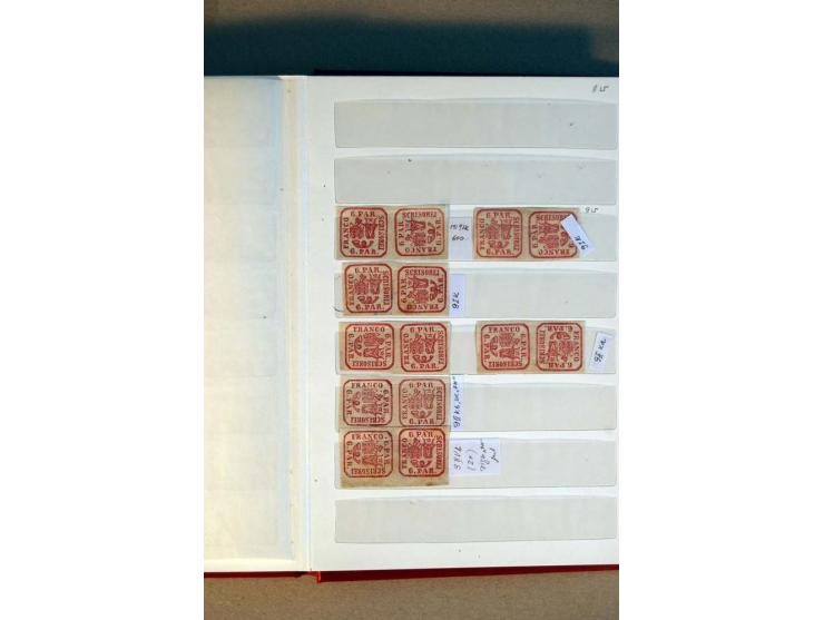 1862/64, ungebrauchte und gestempelte Partie von ca. 240 Marken ex Mi.-Nr. 8I-10II, einige sign. Heimbüchler BPP, Mi.-Nr. 9IZ