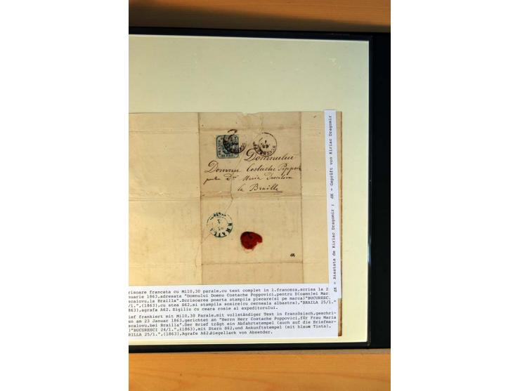 1862/64, 30 Par. blau, 21 Briefe und Briefteile, 4 Briefstücke und 4 lose Marken, dabei Reco, Randstücke etc., unterschiedlic