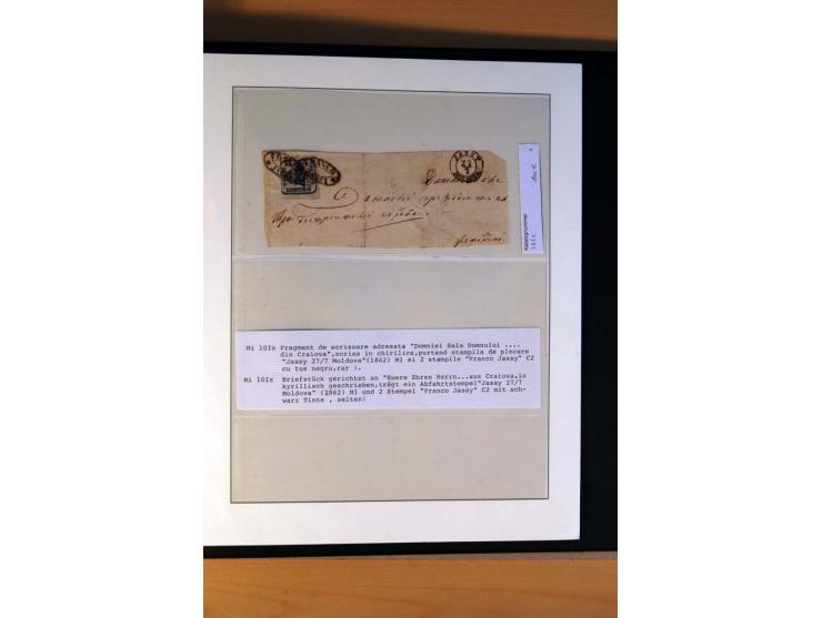1862/64, 30 Par. blau, 21 Briefe und Briefteile, 4 Briefstücke und 4 lose Marken, dabei Reco, Randstücke etc., unterschiedlic