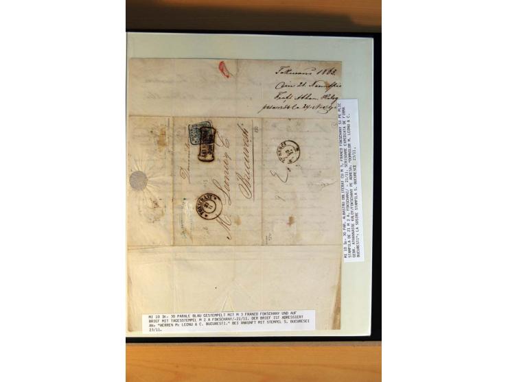 1862/64, 30 Par. blau, 21 Briefe und Briefteile, 4 Briefstücke und 4 lose Marken, dabei Reco, Randstücke etc., unterschiedlic