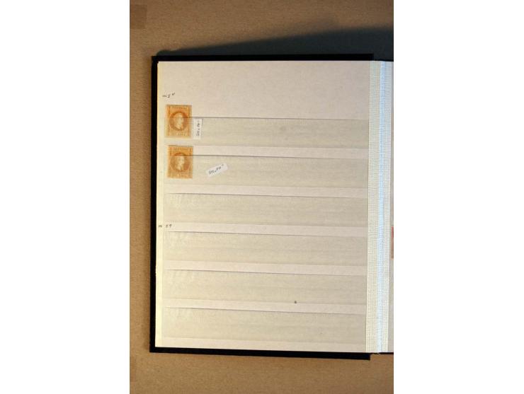 1864/65, Cuza, ungebrauchter und gestempelter Doublettenposten Mi.-Nr. I-13, dabei verschiedene Papierarten, Farbnuancen, Bri