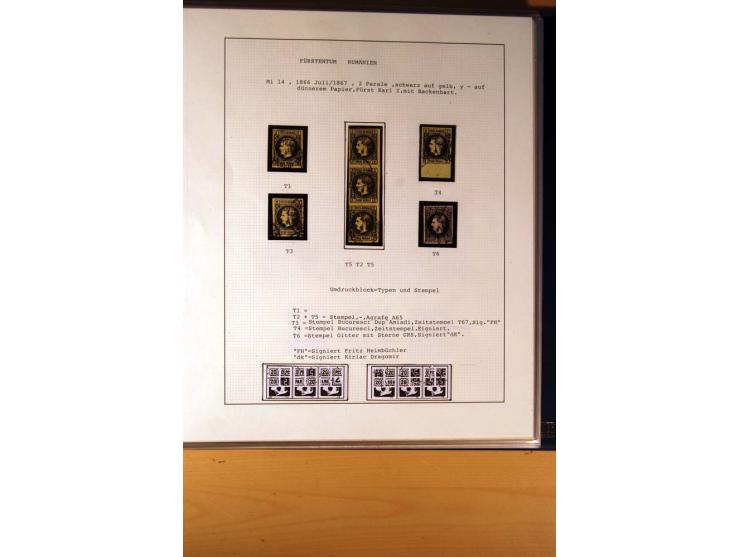 1866/72, ungebrauchte und gestempelte Sammlung von Rekonstruktionen der Umdruckblocks ex Mi.-Nr. 14-34, oft mehrmals pro Mi.-