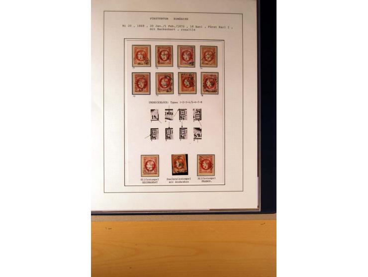 1866/72, ungebrauchte und gestempelte Sammlung von Rekonstruktionen der Umdruckblocks ex Mi.-Nr. 14-34, oft mehrmals pro Mi.-