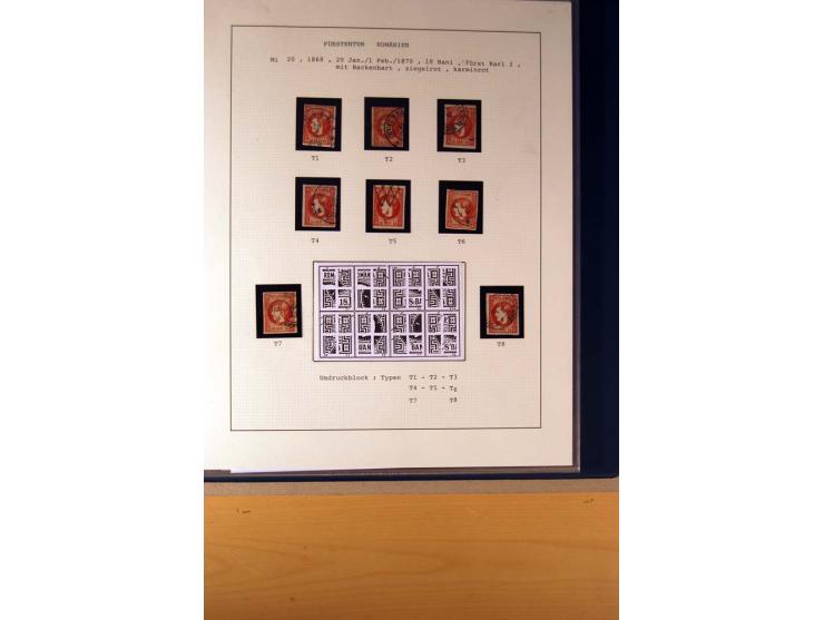 1866/72, ungebrauchte und gestempelte Sammlung von Rekonstruktionen der Umdruckblocks ex Mi.-Nr. 14-34, oft mehrmals pro Mi.-