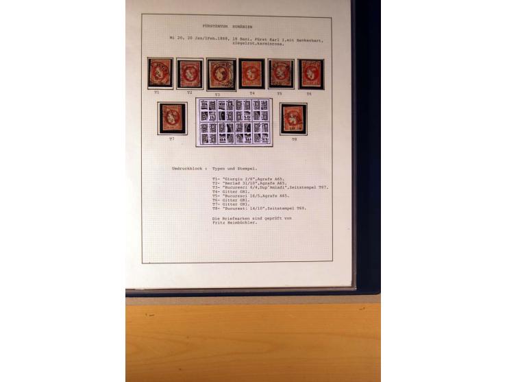 1866/72, ungebrauchte und gestempelte Sammlung von Rekonstruktionen der Umdruckblocks ex Mi.-Nr. 14-34, oft mehrmals pro Mi.-