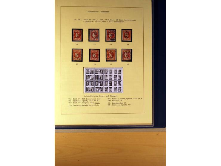 1866/72, ungebrauchte und gestempelte Sammlung von Rekonstruktionen der Umdruckblocks ex Mi.-Nr. 14-34, oft mehrmals pro Mi.-