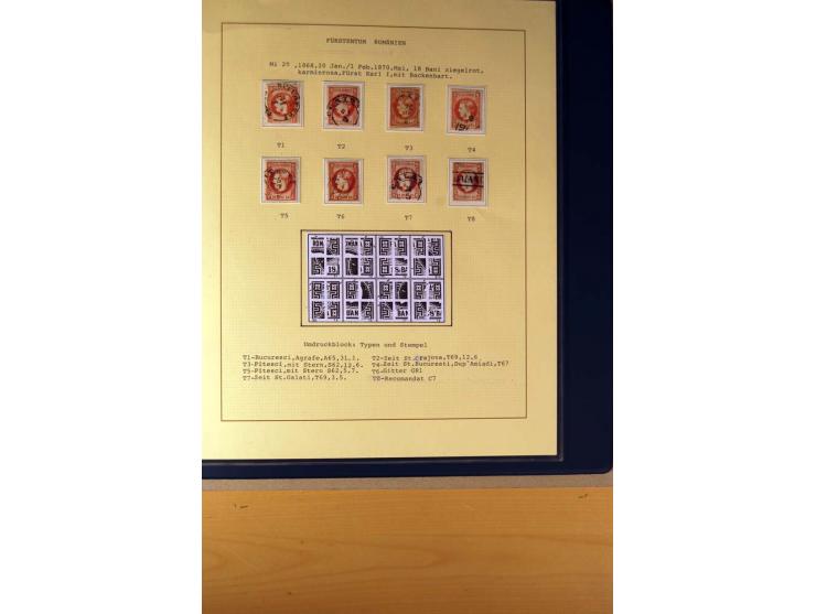1866/72, ungebrauchte und gestempelte Sammlung von Rekonstruktionen der Umdruckblocks ex Mi.-Nr. 14-34, oft mehrmals pro Mi.-
