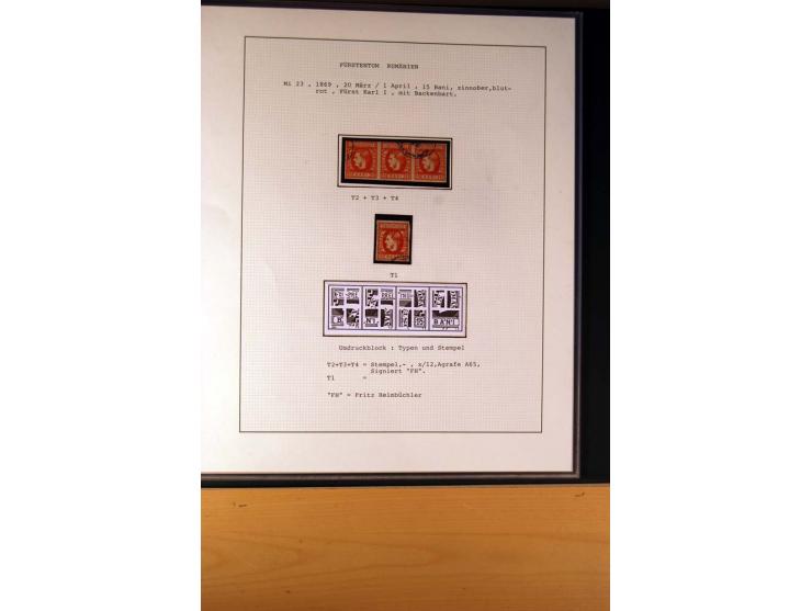 1866/72, ungebrauchte und gestempelte Sammlung von Rekonstruktionen der Umdruckblocks ex Mi.-Nr. 14-34, oft mehrmals pro Mi.-