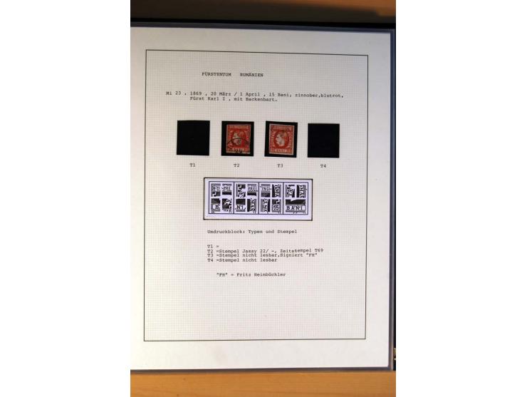 1866/71, ungebrauchte und gestempelte Sammlung nicht kompletter Rekonstruktionen von Umdruckblocks (es fehlen immer nur 1 ode