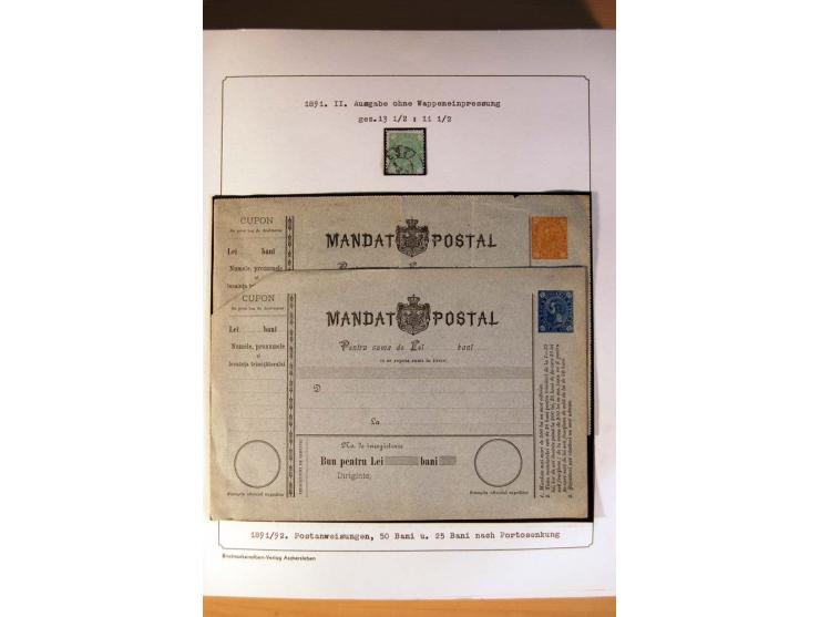 1885/1913, gestempelte Sammlung mit einigen Briefen und teils ungebrauchten Ganzsachen