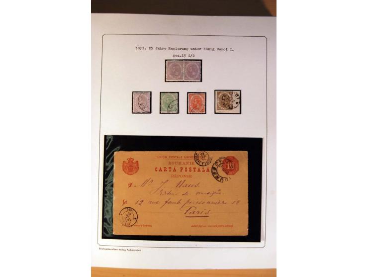1885/1913, gestempelte Sammlung mit einigen Briefen und teils ungebrauchten Ganzsachen
