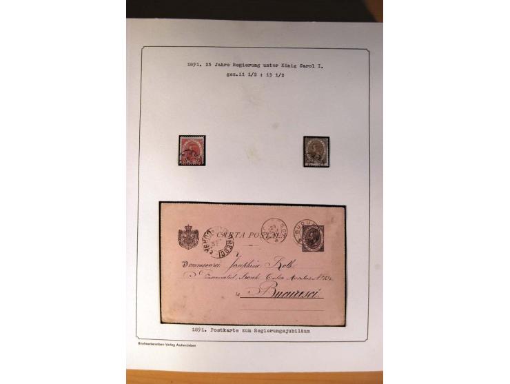 1885/1913, gestempelte Sammlung mit einigen Briefen und teils ungebrauchten Ganzsachen