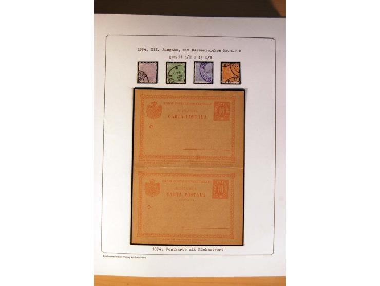 1885/1913, gestempelte Sammlung mit einigen Briefen und teils ungebrauchten Ganzsachen