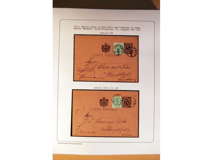 1885/1913, gestempelte Sammlung mit einigen Briefen und teils ungebrauchten Ganzsachen