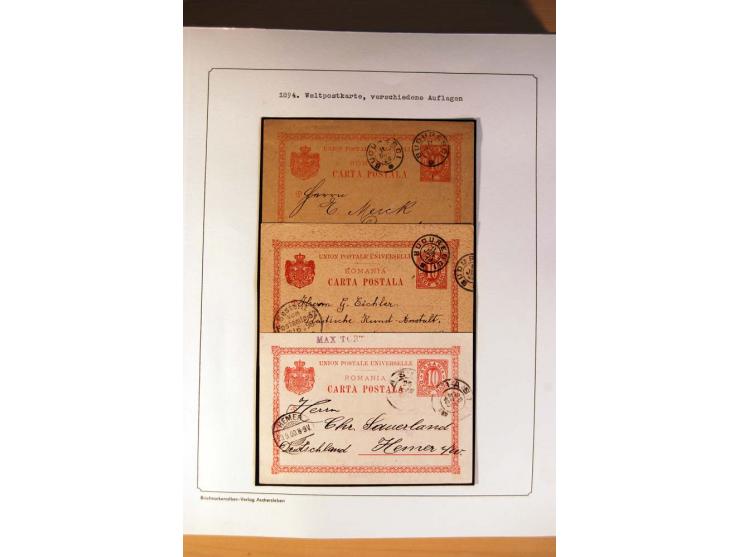 1885/1913, gestempelte Sammlung mit einigen Briefen und teils ungebrauchten Ganzsachen