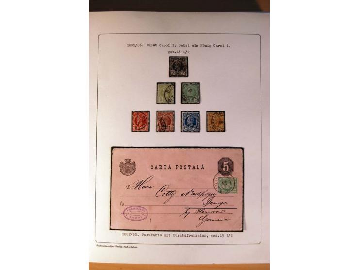 1885/1913, gestempelte Sammlung mit einigen Briefen und teils ungebrauchten Ganzsachen
