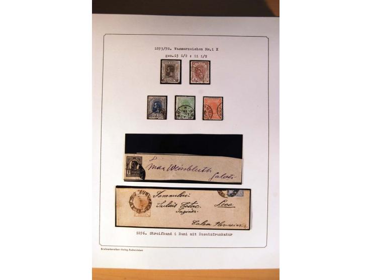 1885/1913, gestempelte Sammlung mit einigen Briefen und teils ungebrauchten Ganzsachen