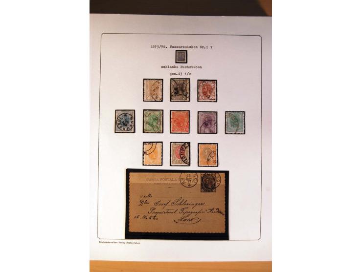 1885/1913, gestempelte Sammlung mit einigen Briefen und teils ungebrauchten Ganzsachen