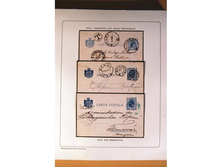 1885/1913, gestempelte Sammlung mit einigen Briefen und teils ungebrauchten Ganzsachen