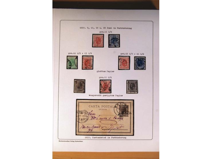 1885/1913, gestempelte Sammlung mit einigen Briefen und teils ungebrauchten Ganzsachen