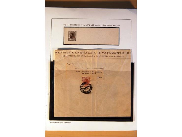 1885/1913, gestempelte Sammlung mit einigen Briefen und teils ungebrauchten Ganzsachen