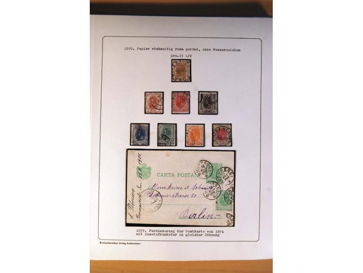 1885/1913, gestempelte Sammlung mit einigen Briefen und teils ungebrauchten Ganzsachen