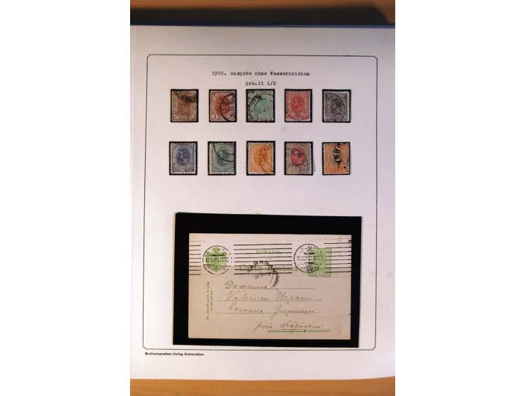 1885/1913, gestempelte Sammlung mit einigen Briefen und teils ungebrauchten Ganzsachen