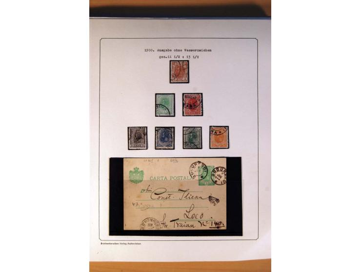 1885/1913, gestempelte Sammlung mit einigen Briefen und teils ungebrauchten Ganzsachen