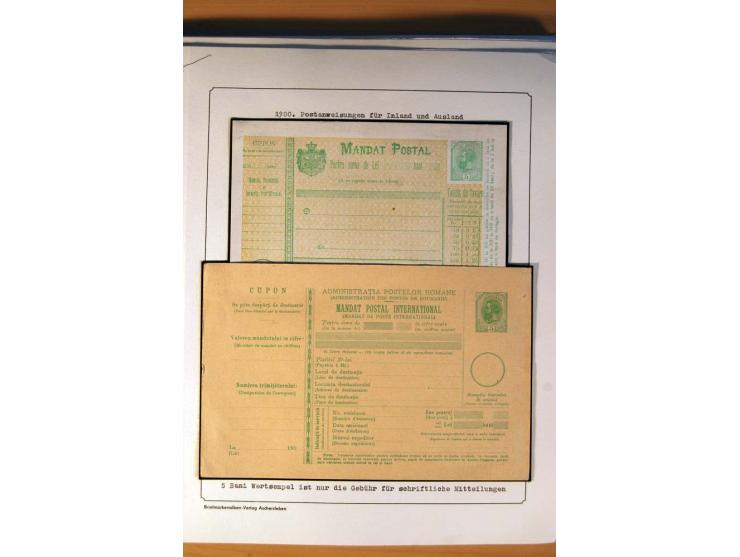 1885/1913, gestempelte Sammlung mit einigen Briefen und teils ungebrauchten Ganzsachen