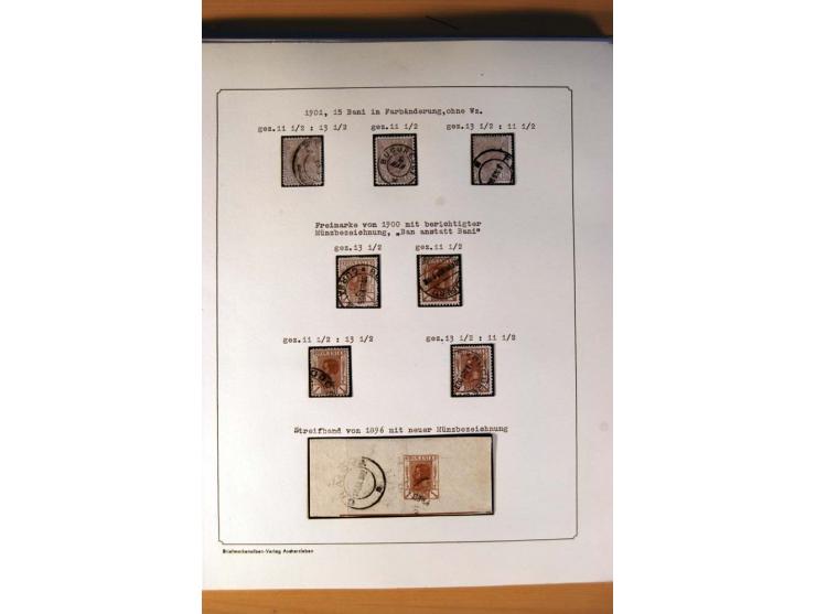 1885/1913, gestempelte Sammlung mit einigen Briefen und teils ungebrauchten Ganzsachen
