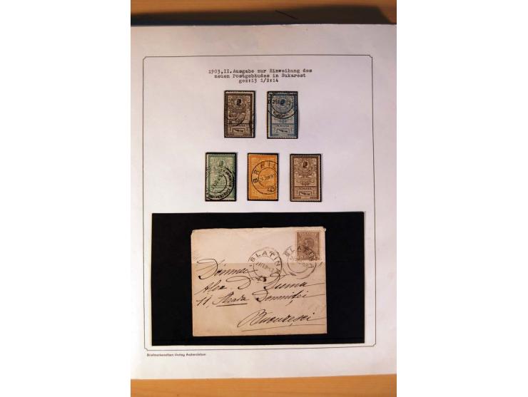 1885/1913, gestempelte Sammlung mit einigen Briefen und teils ungebrauchten Ganzsachen