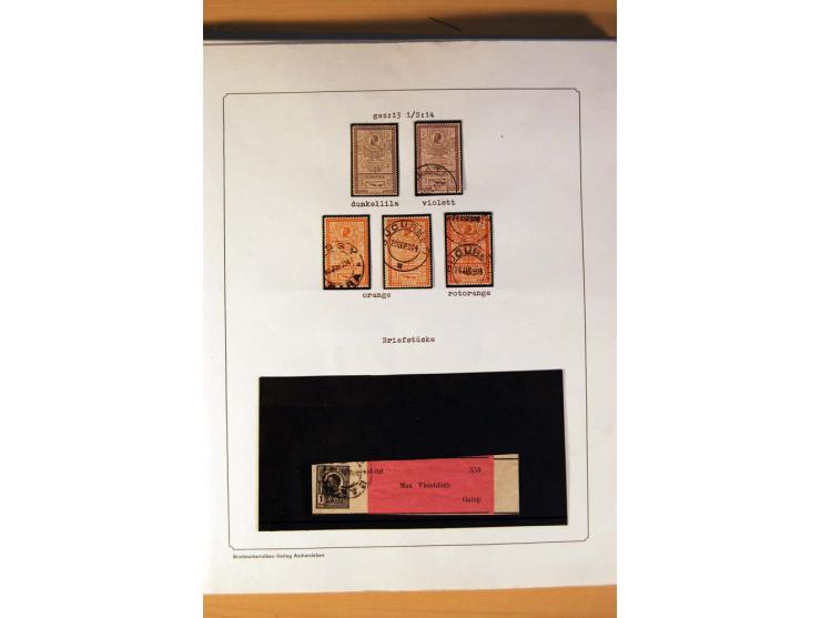 1885/1913, gestempelte Sammlung mit einigen Briefen und teils ungebrauchten Ganzsachen