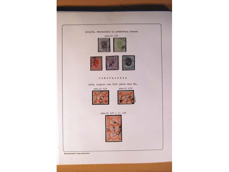 1885/1913, gestempelte Sammlung mit einigen Briefen und teils ungebrauchten Ganzsachen