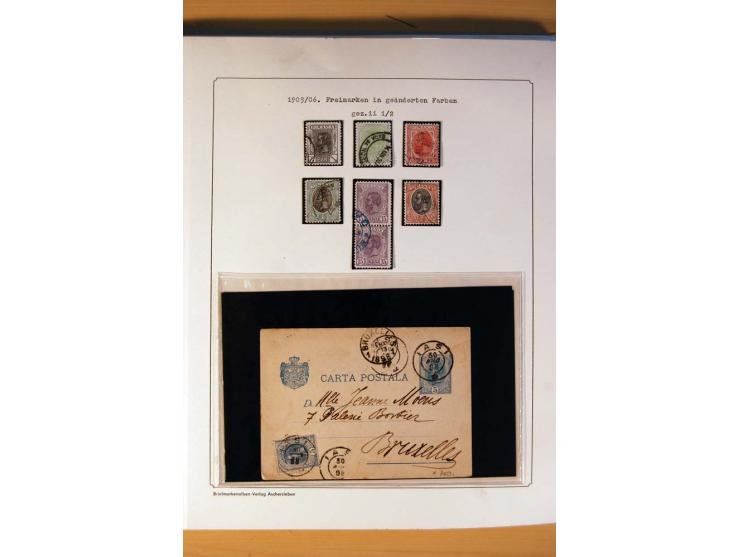 1885/1913, gestempelte Sammlung mit einigen Briefen und teils ungebrauchten Ganzsachen