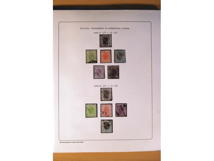 1885/1913, gestempelte Sammlung mit einigen Briefen und teils ungebrauchten Ganzsachen