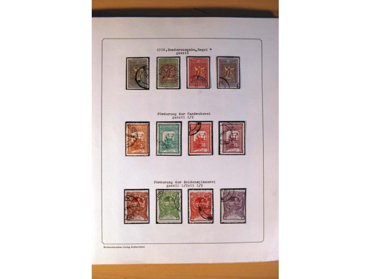 1885/1913, gestempelte Sammlung mit einigen Briefen und teils ungebrauchten Ganzsachen