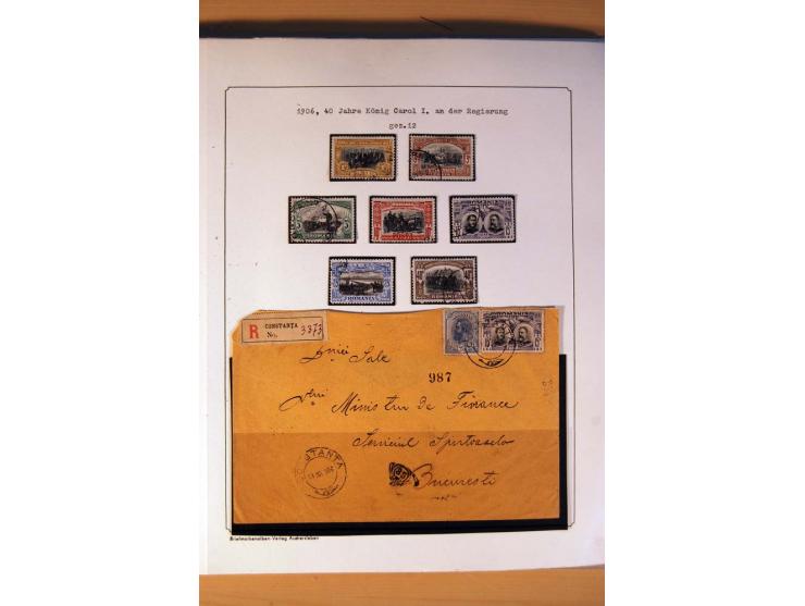 1885/1913, gestempelte Sammlung mit einigen Briefen und teils ungebrauchten Ganzsachen