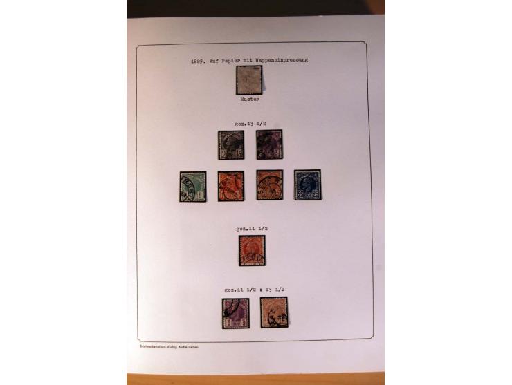 1885/1913, gestempelte Sammlung mit einigen Briefen und teils ungebrauchten Ganzsachen
