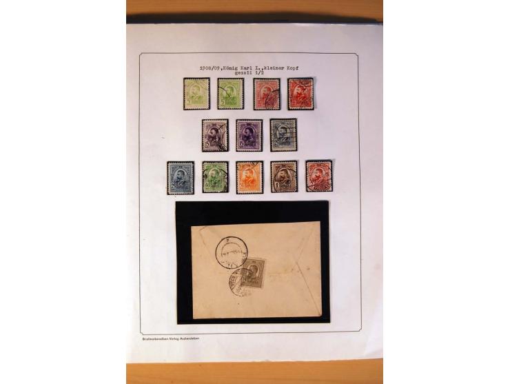 1885/1913, gestempelte Sammlung mit einigen Briefen und teils ungebrauchten Ganzsachen