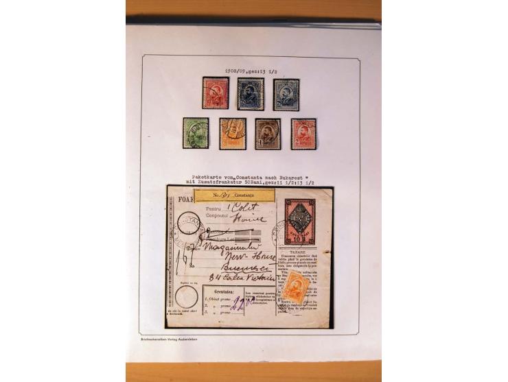 1885/1913, gestempelte Sammlung mit einigen Briefen und teils ungebrauchten Ganzsachen
