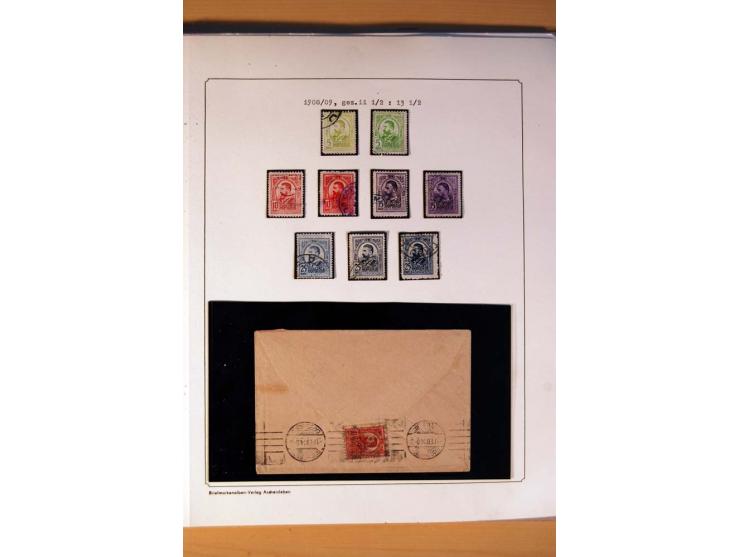 1885/1913, gestempelte Sammlung mit einigen Briefen und teils ungebrauchten Ganzsachen