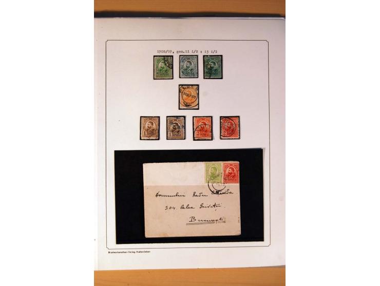 1885/1913, gestempelte Sammlung mit einigen Briefen und teils ungebrauchten Ganzsachen