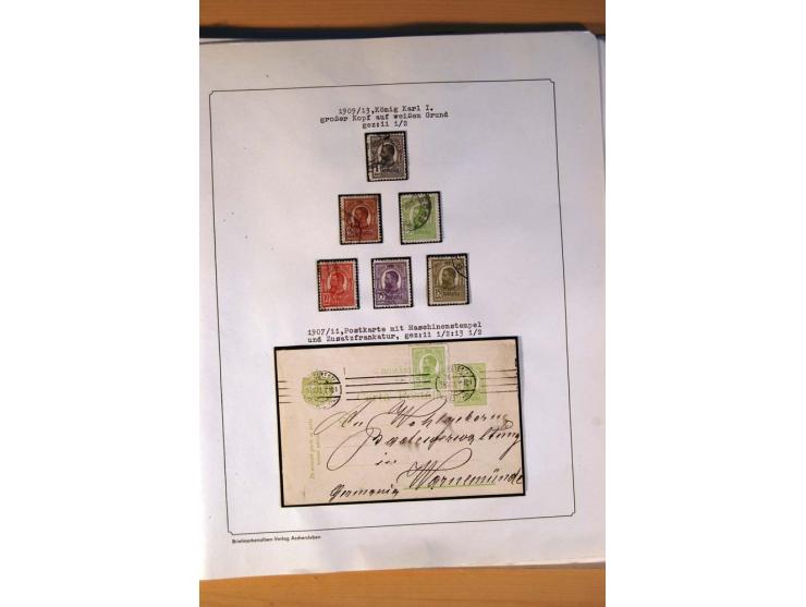 1885/1913, gestempelte Sammlung mit einigen Briefen und teils ungebrauchten Ganzsachen