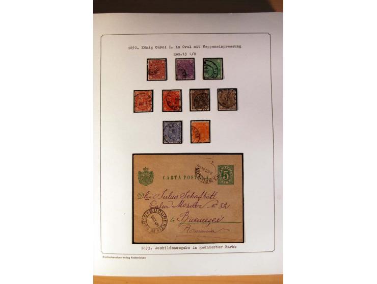 1885/1913, gestempelte Sammlung mit einigen Briefen und teils ungebrauchten Ganzsachen