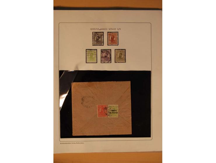 1885/1913, gestempelte Sammlung mit einigen Briefen und teils ungebrauchten Ganzsachen