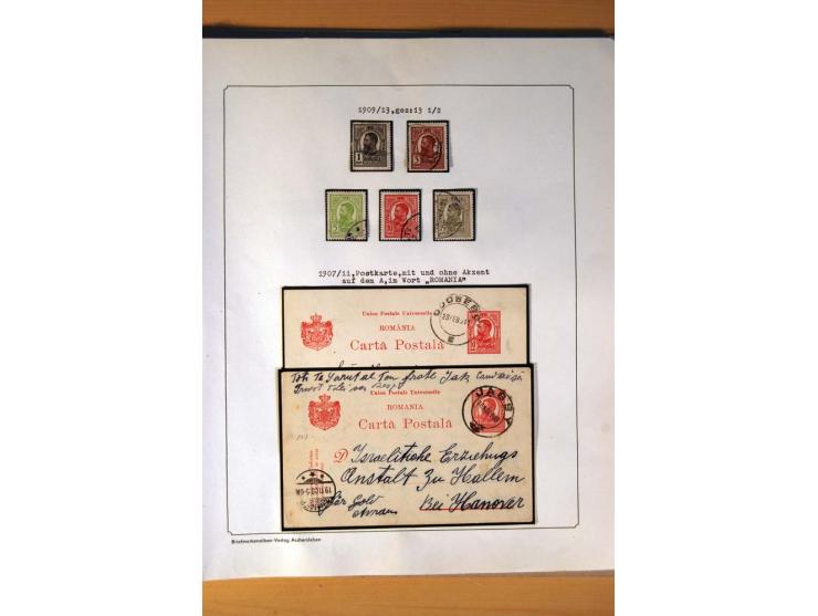 1885/1913, gestempelte Sammlung mit einigen Briefen und teils ungebrauchten Ganzsachen