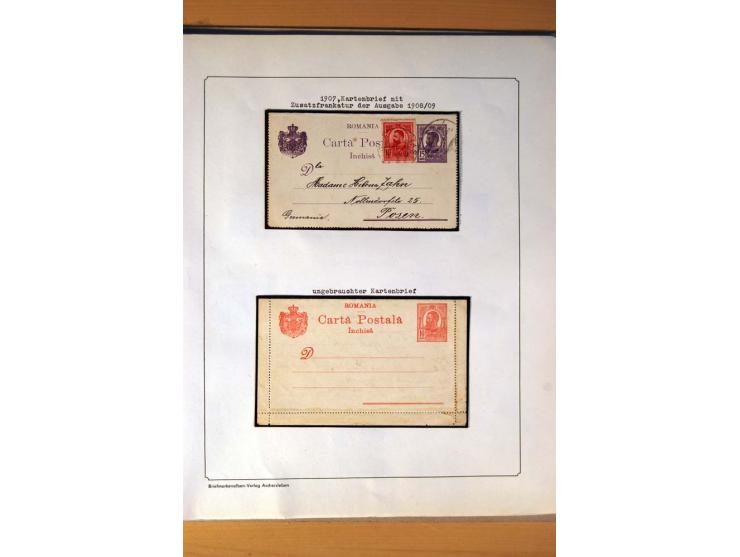 1885/1913, gestempelte Sammlung mit einigen Briefen und teils ungebrauchten Ganzsachen
