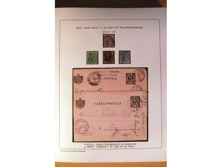 1885/1913, gestempelte Sammlung mit einigen Briefen und teils ungebrauchten Ganzsachen