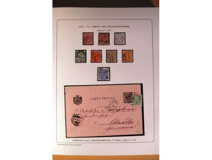 1885/1913, gestempelte Sammlung mit einigen Briefen und teils ungebrauchten Ganzsachen
